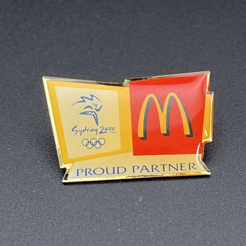 McDonald's 2000 Sydney Olympics‎ Proud Partner Employee Lapel Hat Pin